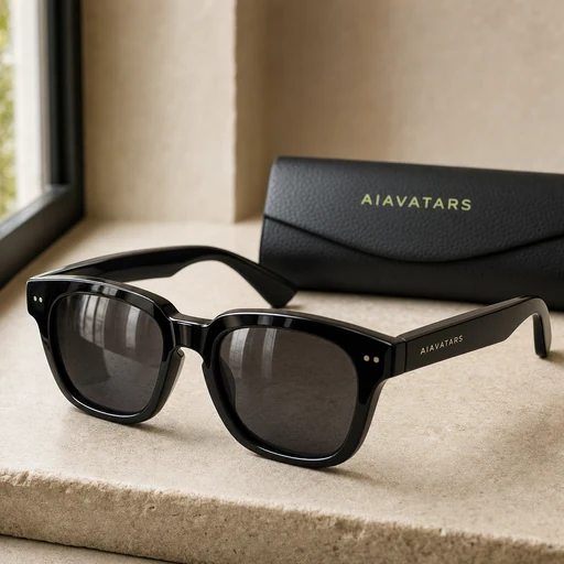 Sunglasses with AIAvatars branding